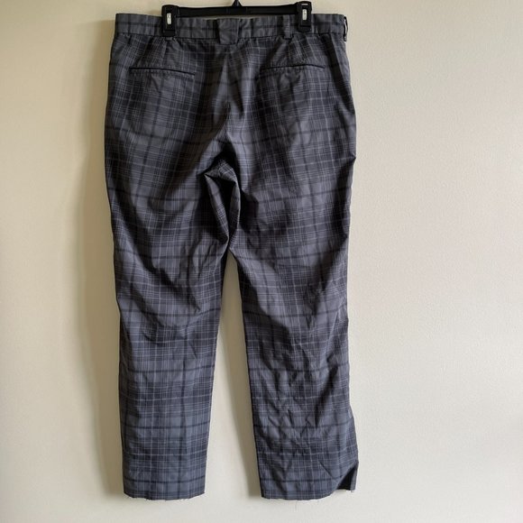 NIKE GOLF DRI FIT TOUR PERFORMANCE Pants Plaid Gray Black SZ 36x32 Stretch Mens - Picture 9 of 12